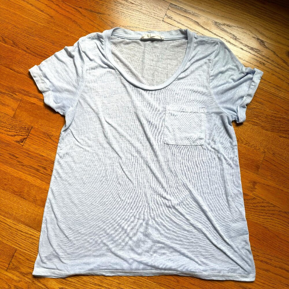 Hippie Rose Blue Burnout T-Shirt